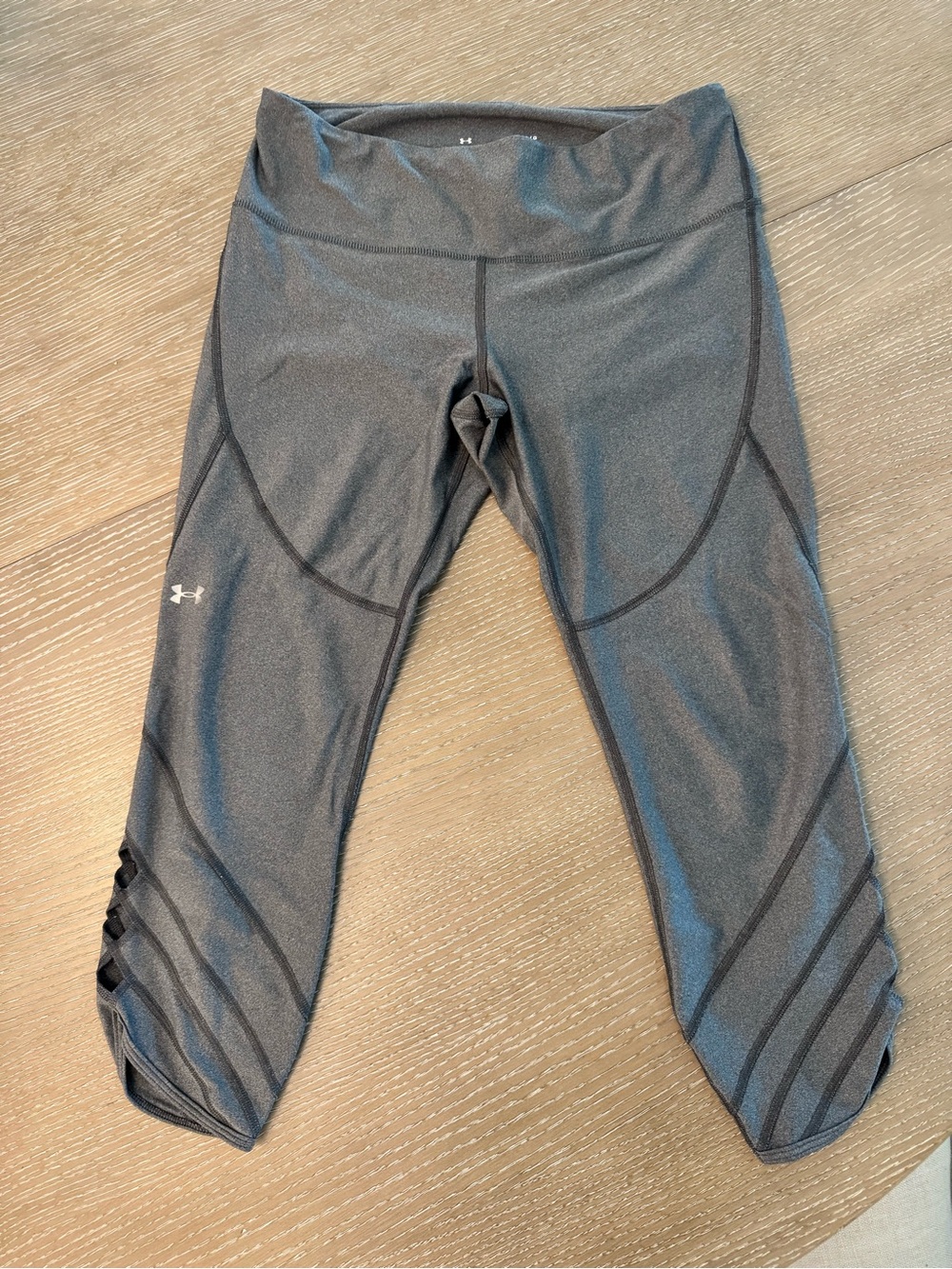 Under Armour Charcoal Gray Cropped Performance Leggings
